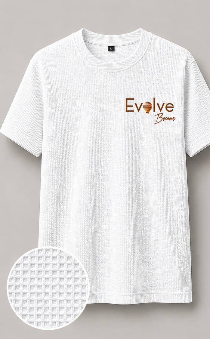 Waffle Tee — White